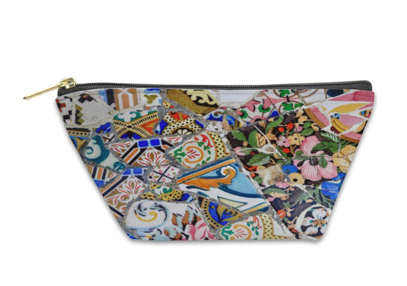 Accessory Pouch, Gaudi Mosaic In Guell Park In Barcelona Spain Accessory Pouch Gear New 