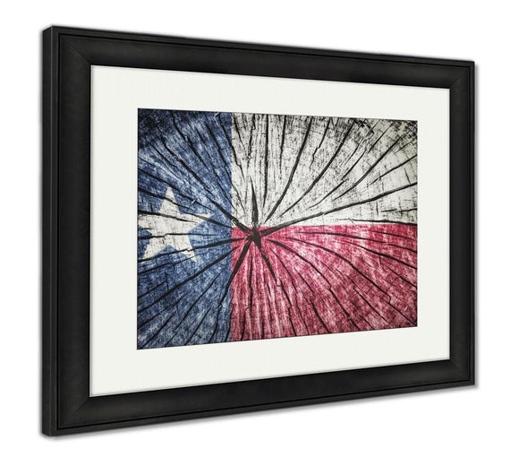 Framed Print, Flag Of Texas Framed Print Ashley Art Studio 