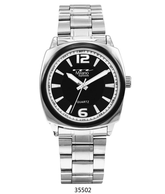 M Milano Expressions Silver Metal Band Watch with Silver Case Watches: Mens AkzanWholesale 