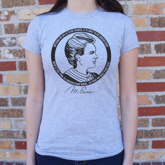 Marie Curie T-Shirt (Ladies) Ladies T-Shirt US Drop Ship 