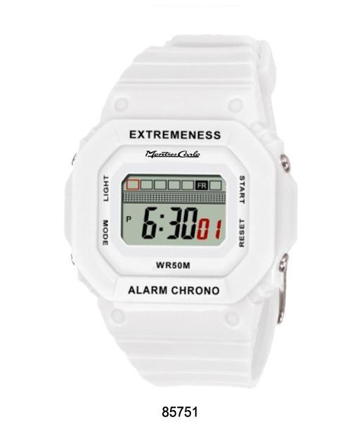 Montres Carlo White Digital 50 Meter LCD Watch Watches: Digital AkzanWholesale 