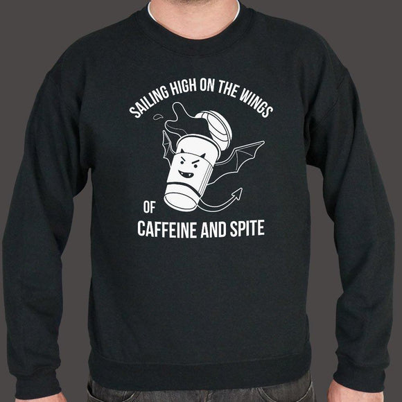 Sailing High On The Wings Of Caffeine And Spite Sweater (Mens) Sweatshirt US Drop Ship 