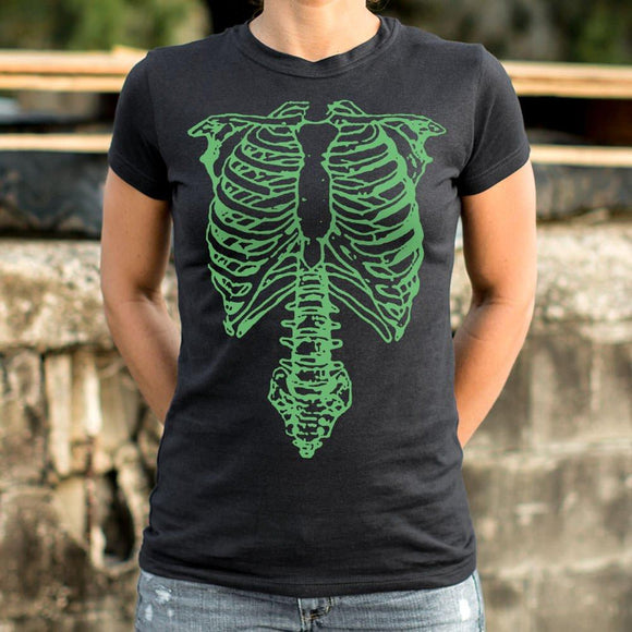 Tap The Spinal Skeleton T-Shirt (Ladies) Ladies T-Shirt US Drop Ship 