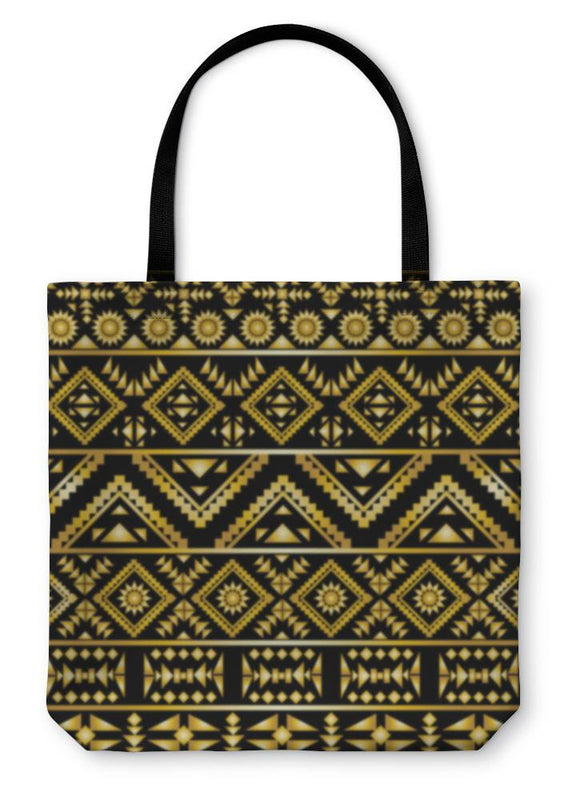 Tote Bag, Aztec Pattern Art Deco Style Tote Bag Gear New 