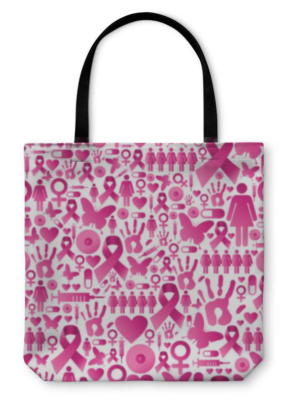 Tote Bag, Breast Cancer Awareness Pattern Tote Bag Gear New 