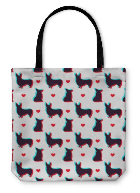 Tote Bag, Corgi Dog With 3d Effect Pattern For Use In Design Tote Bag Gear New 