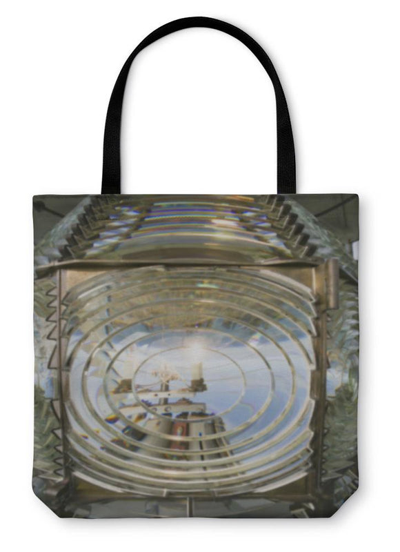 Tote Bag, Fresnel Magnifying Lens Close Up Lighthouse Glass Rotating Housing Tote Bag Gear New 