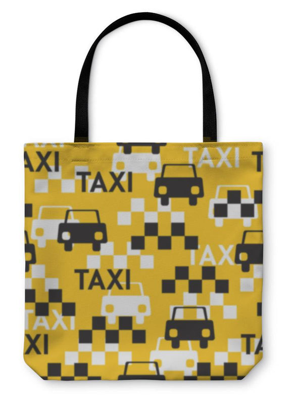 Tote Bag, Taxi Pattern Tote Bag Gear New 
