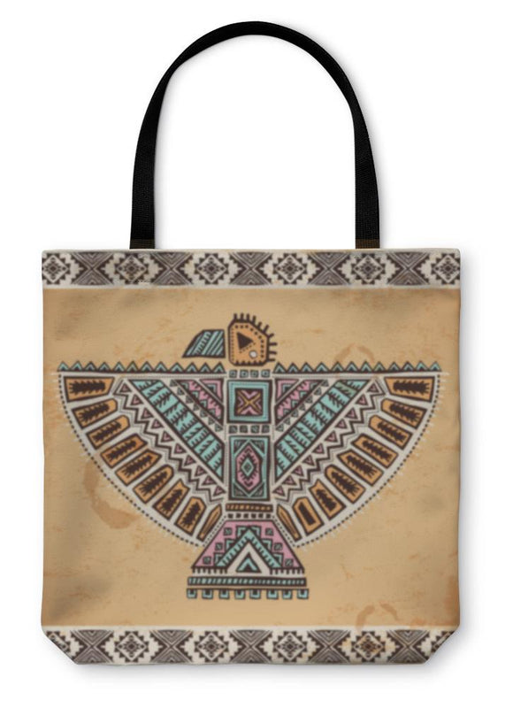 Tote Bag, Tribal Native American Eagle Symbols Tote Bag Gear New 