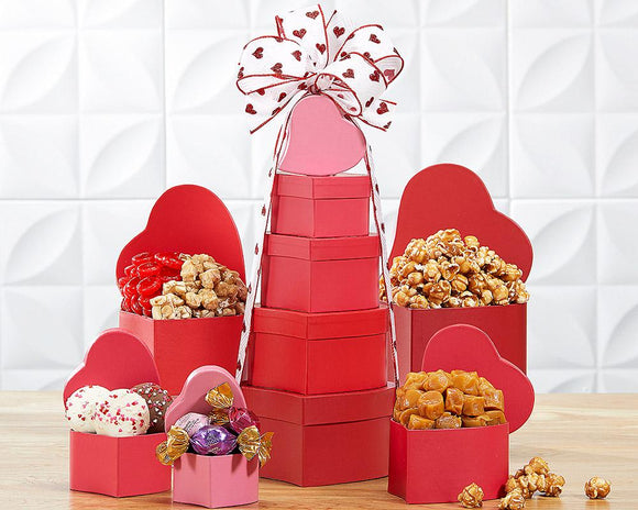 Tower of Hearts Gift Basket By Wine Country Gift Baskets Gift Basket Wine Country Gift Baskets 