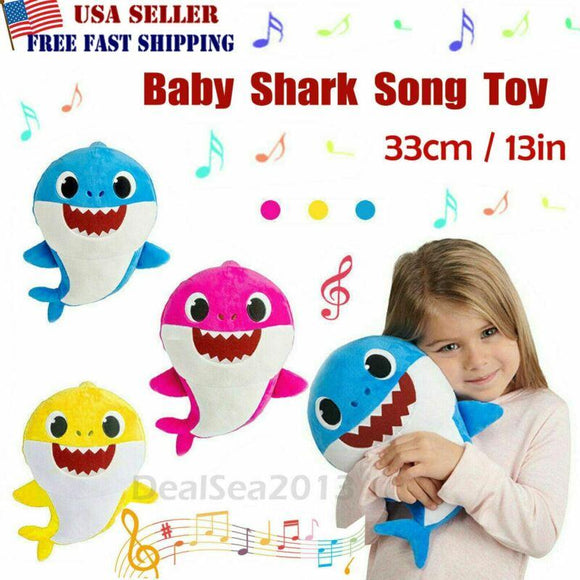 2019 Baby Shark Plush Singing Plush Toys Music Doll English Song Toy Gift US dealsea_2013 