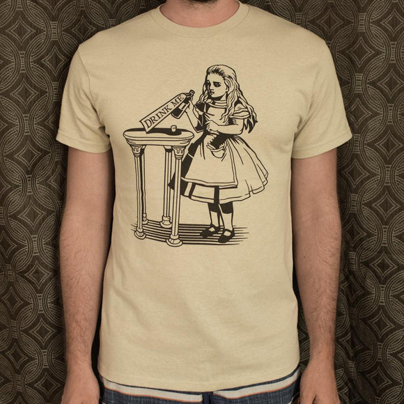 Alice Drink Me T-Shirt (Mens) Mens T-Shirt US Drop Ship 