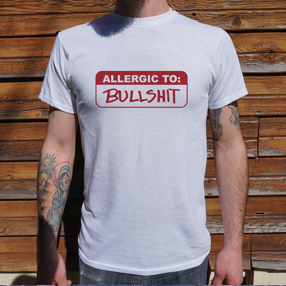 Allergic To Bullshit T-Shirt (Mens) Mens T-Shirt US Drop Ship 