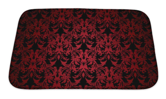 Bath Mat, Floral Gothic Red Bath Mat Gear New 