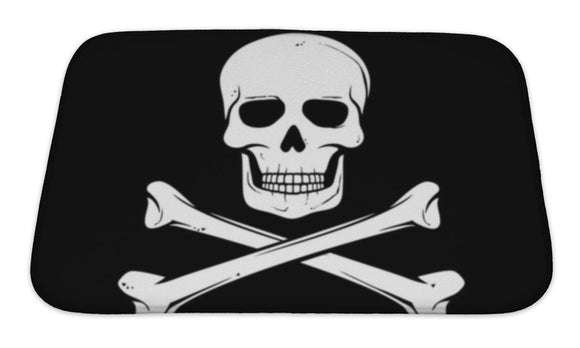 Bath Mat, Pirate Flag Jolly Roger Pirate Flag With Skull And Cross Bones Bath Mat Gear New 