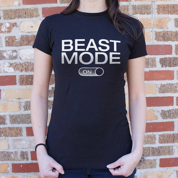 Beast Mode On T-Shirt (Ladies) Ladies T-Shirt US Drop Ship 