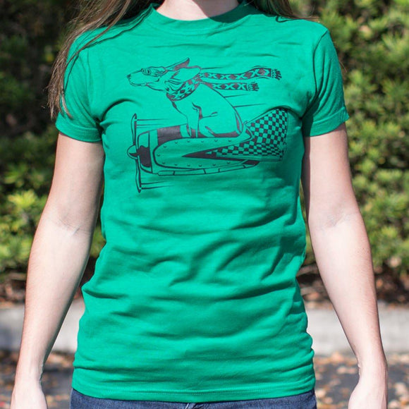 Canine Aviator T-Shirt (Ladies) Ladies T-Shirt US Drop Ship 