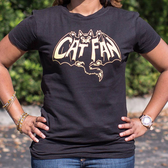 Cat Fan T-Shirt (Ladies) Ladies T-Shirt US Drop Ship 