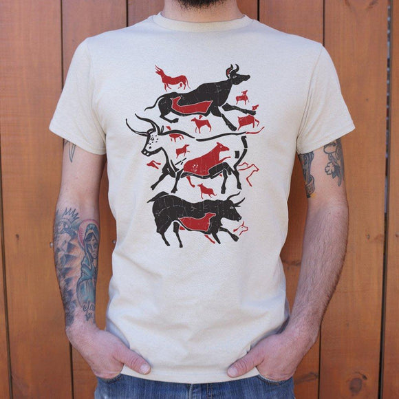 Cave Art Bulls Lascaux T-Shirt (Mens) Mens T-Shirt US Drop Ship 