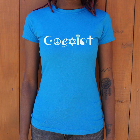 Coexist Symbols T-Shirt (Ladies) Ladies T-Shirt US Drop Ship 