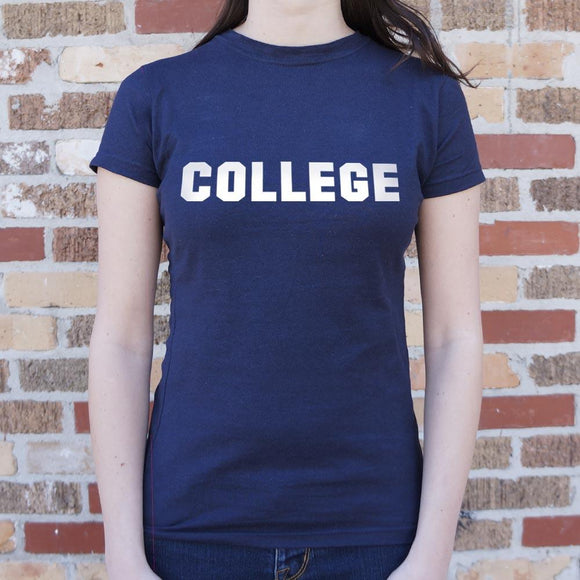 College T-Shirt (Ladies) Ladies T-Shirt US Drop Ship 