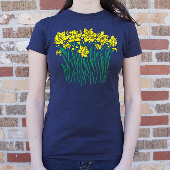 Daffodils T-Shirt (Ladies) Ladies T-Shirt US Drop Ship 