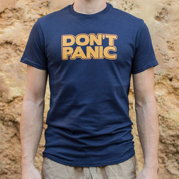 Don't Panic T-Shirt (Mens) Mens T-Shirt US Drop Ship 