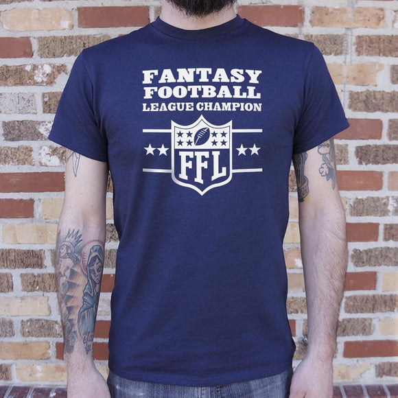 Fantasy Football League Champion T-Shirt (Mens) Mens T-Shirt US Drop Ship 