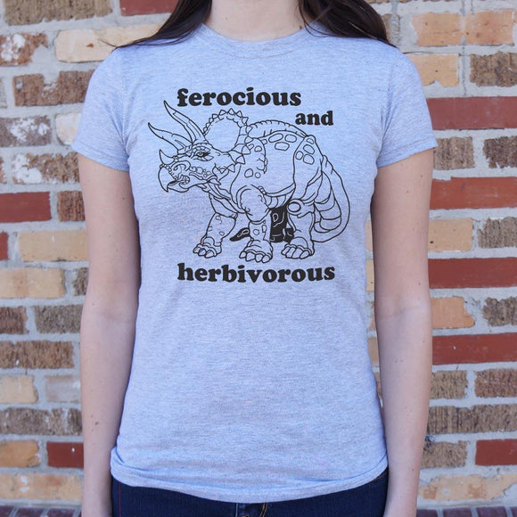 Ferocious And Herbivorous T-Shirt (Ladies) Ladies T-Shirt US Drop Ship 