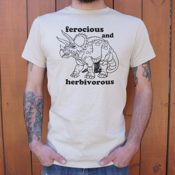 Ferocious And Herbivorous T-Shirt (Mens) Mens T-Shirt US Drop Ship 