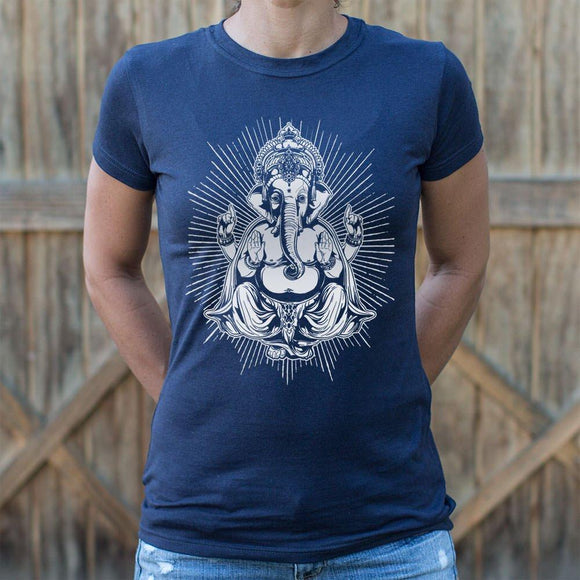 Ganesh Deity T-Shirt (Ladies) Ladies T-Shirt US Drop Ship 