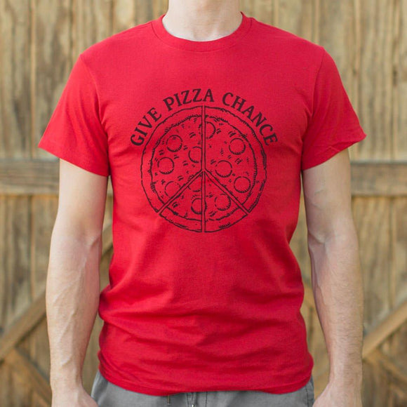 Give Pizza Chance T-Shirt (Mens) Mens T-Shirt US Drop Ship 