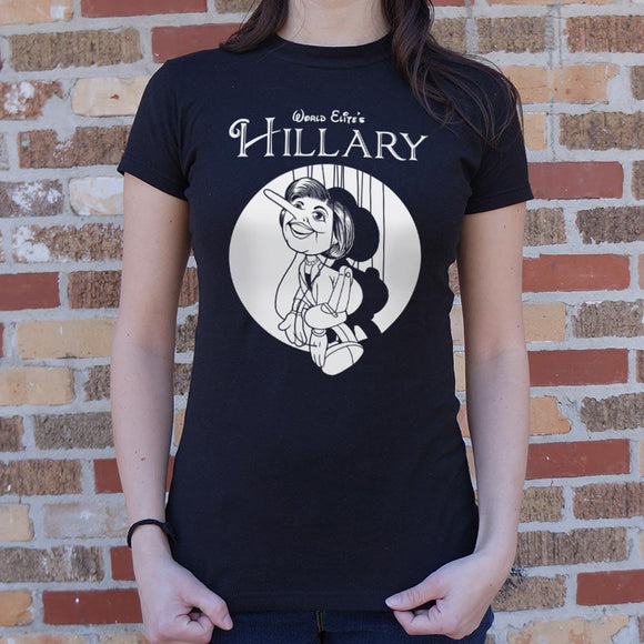 Hillary Clinton Pinocchio T-Shirt (Ladies) Ladies T-Shirt US Drop Ship 