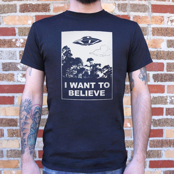 I Want To Believe T-Shirt (Mens) Mens T-Shirt US Drop Ship 