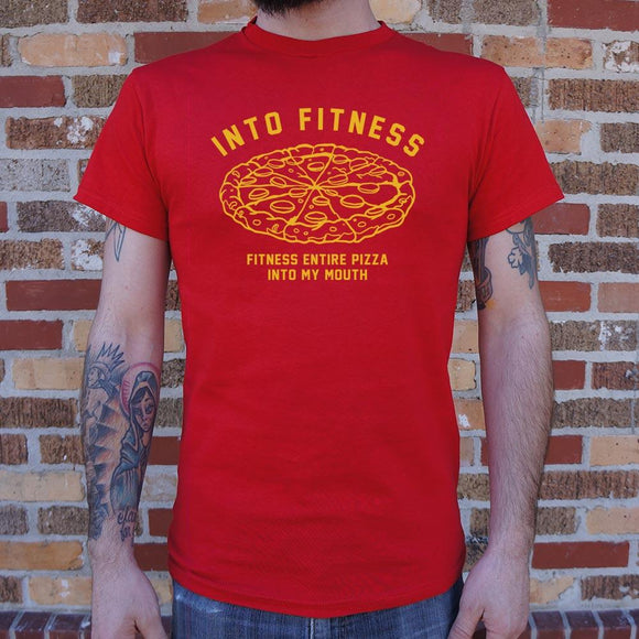 Into Fitness, Fitness Entire Pizza Into My Mouth T-Shirt (Mens) Mens T-Shirt US Drop Ship 