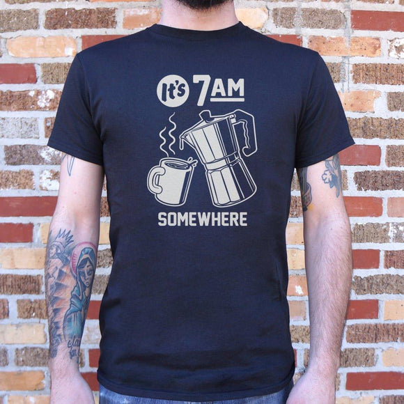 It's 7 A.M. Somewhere T-Shirt (Mens) Mens T-Shirt US Drop Ship 