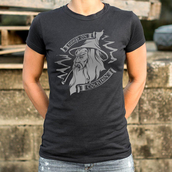 Keep On Tolkien T-Shirt (Ladies) Ladies T-Shirt US Drop Ship 