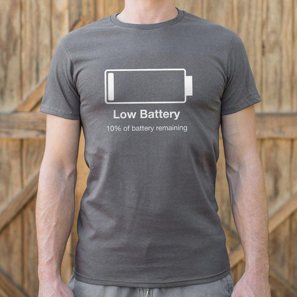 Low Battery T-Shirt (Mens) Mens T-Shirt US Drop Ship 