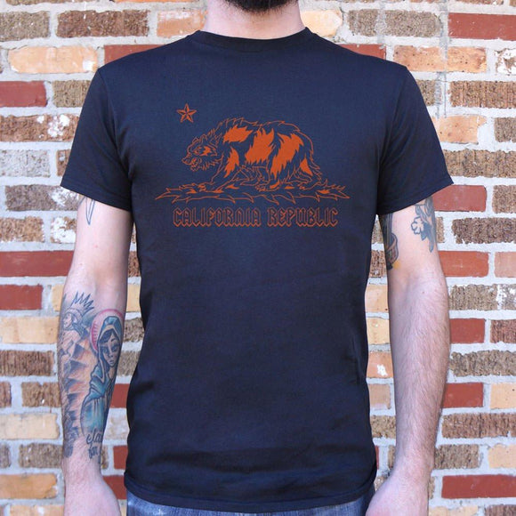 Metal California T-Shirt (Mens) Mens T-Shirt US Drop Ship 