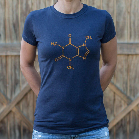 Mighty Caffeine Molecule T-Shirt (Ladies) Ladies T-Shirt US Drop Ship 