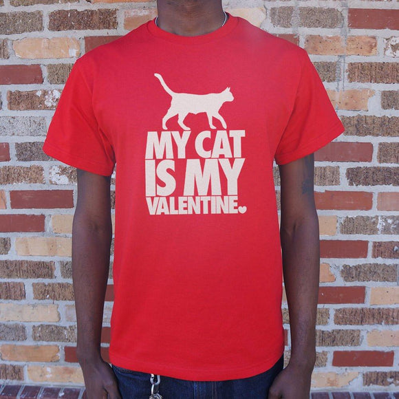 My Cat Is My Valentine T-Shirt (Mens) Mens T-Shirt US Drop Ship 