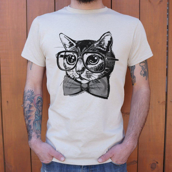 Nerd Cat T-Shirt (Mens) Mens T-Shirt US Drop Ship 