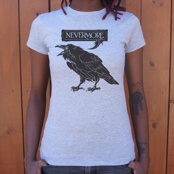 Nevermore Raven T-Shirt (Ladies) Ladies T-Shirt US Drop Ship 