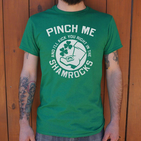 Pinch Me Shamrocks T-Shirt (Mens) Mens T-Shirt US Drop Ship 