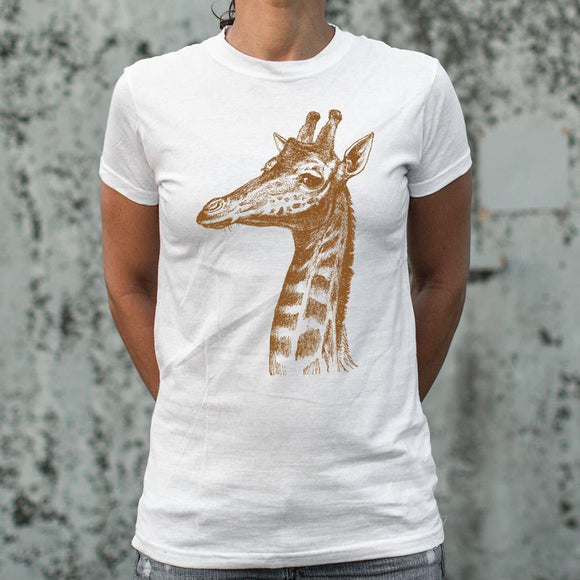 Placid Giraffe T-Shirt (Ladies) Ladies T-Shirt US Drop Ship 