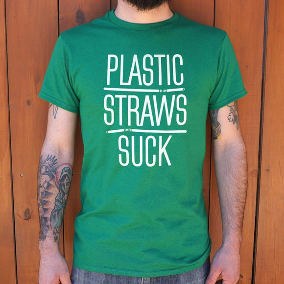 Plastic Straws Suck T-Shirt (Mens) Mens T-Shirt US Drop Ship 