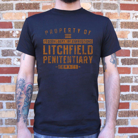 Property Of Litchfield Penitentiary T-Shirt T-Shirt (Mens) Mens T-Shirt US Drop Ship 