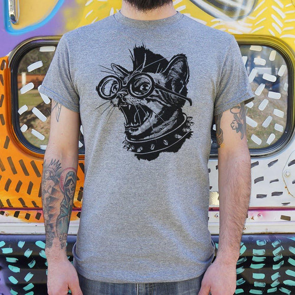 Punk Cat T-Shirt (Mens) Mens T-Shirt US Drop Ship 