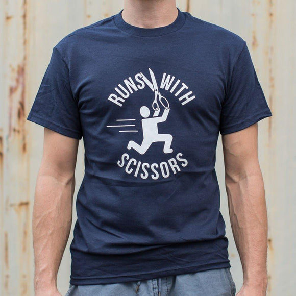 Runs With Scissors T-Shirt (Mens) Mens T-Shirt US Drop Ship 