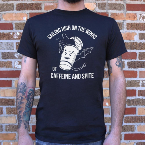 Sailing High On The Wings Of Caffeine And Spite T-Shirt (Mens) Mens T-Shirt US Drop Ship 